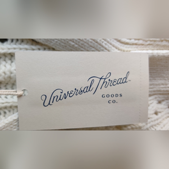 Cream Cardigan Sweater Cotton Blend Universal Thread Women's Size XS NWT - Picture 8 of 10